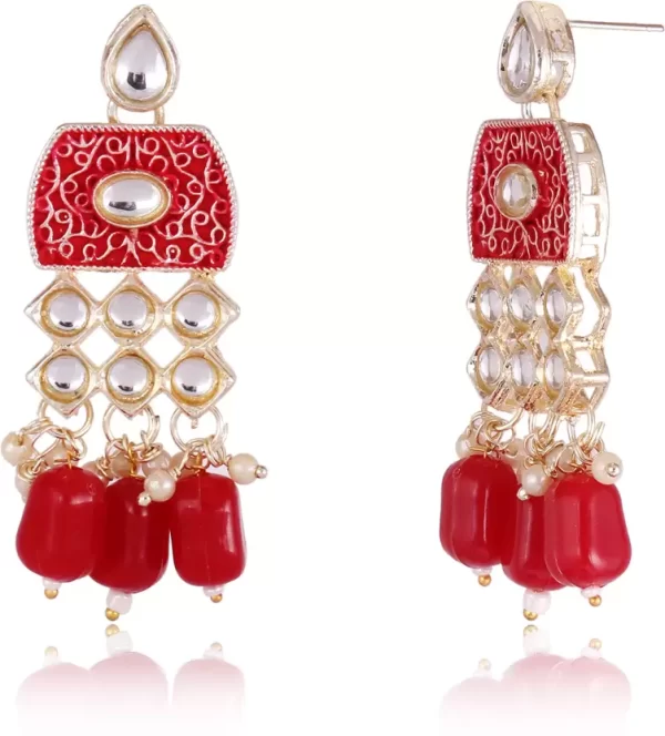 Meenakari Jewellery Set With Earring - Image 3