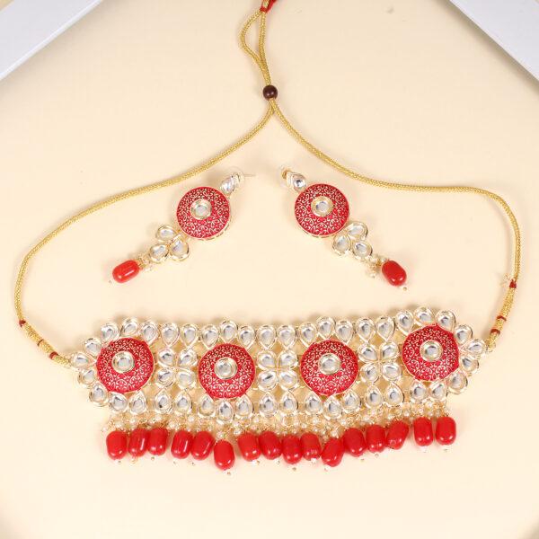 Meenakari Jewellery Set With Pair Of Earring